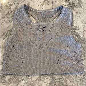 Gray Alo racerback crop - small